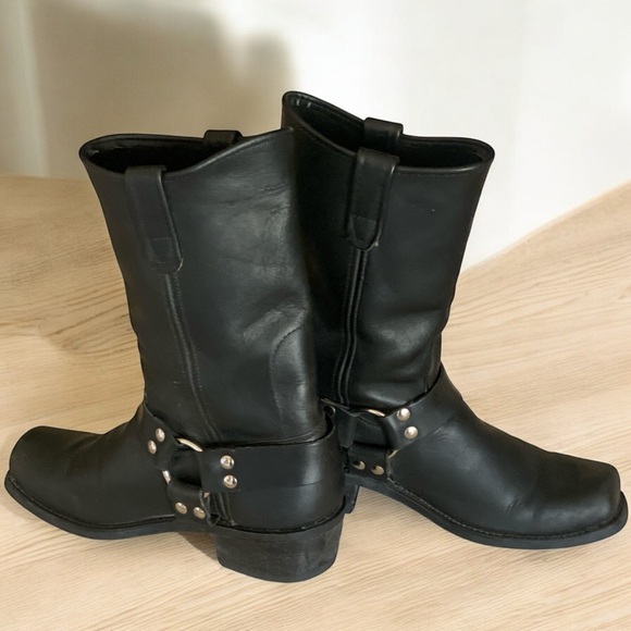 DOUBLE H Leather Motorcycle HARNESS BOOTS Black Rockbilly Grunge Bikercore … - Picture 17 of 17